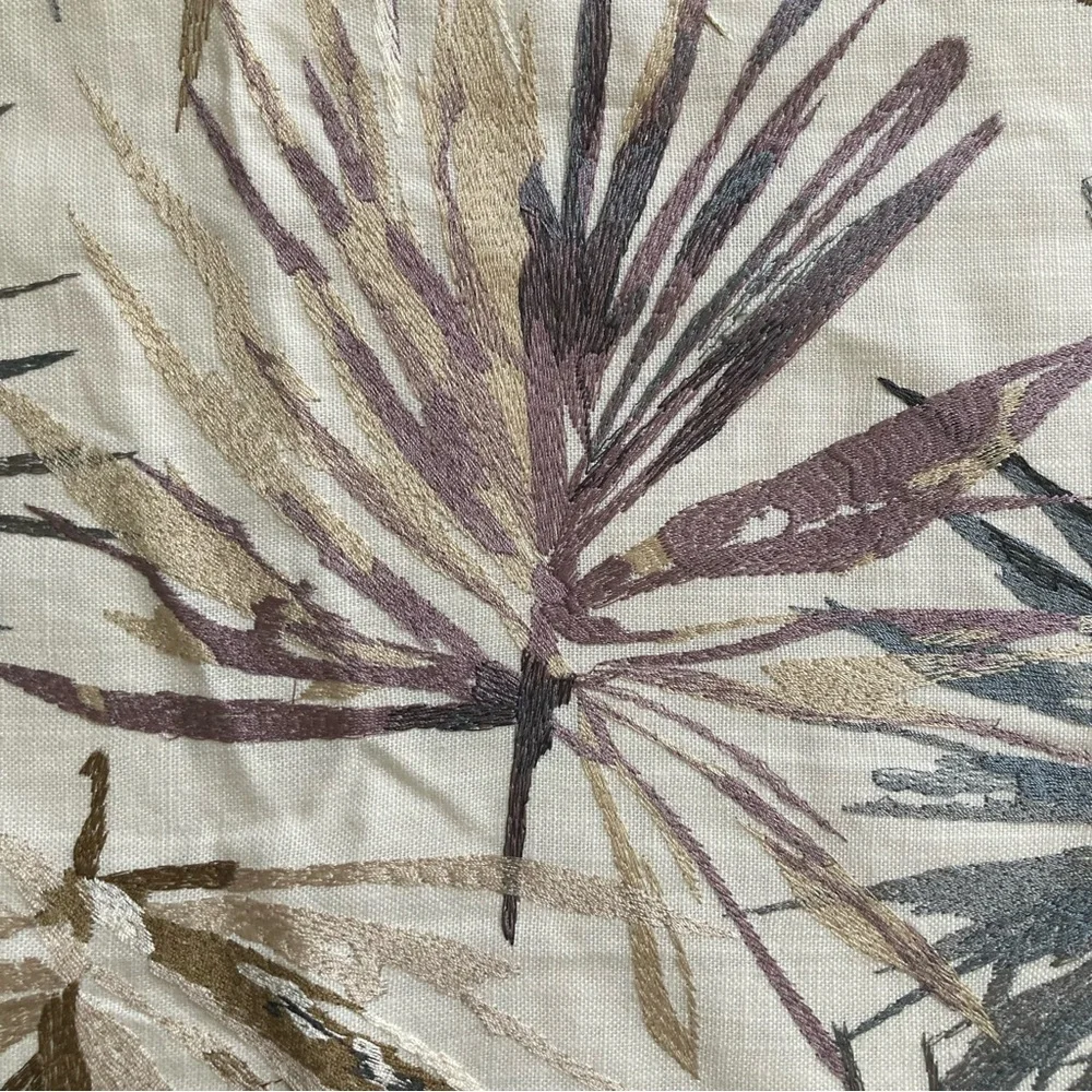 Harlequin Aucuba fabric 1 yard viscose linen blend embroidered luxury botanical